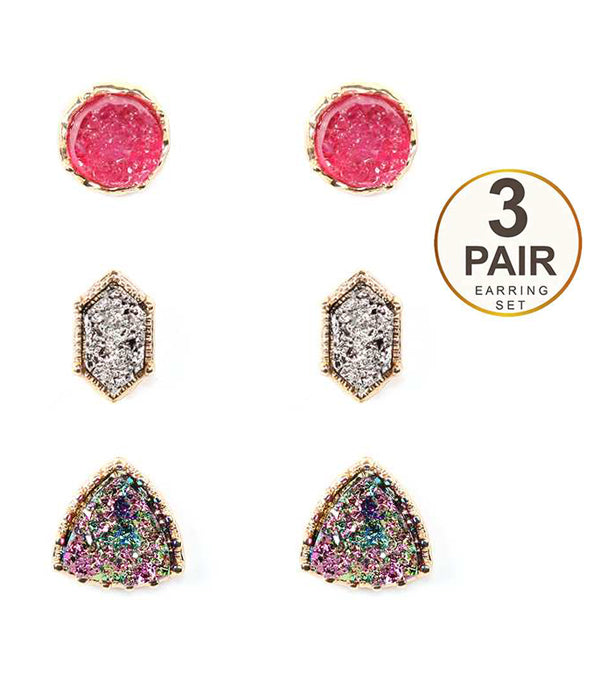 Set of Crystal Studs