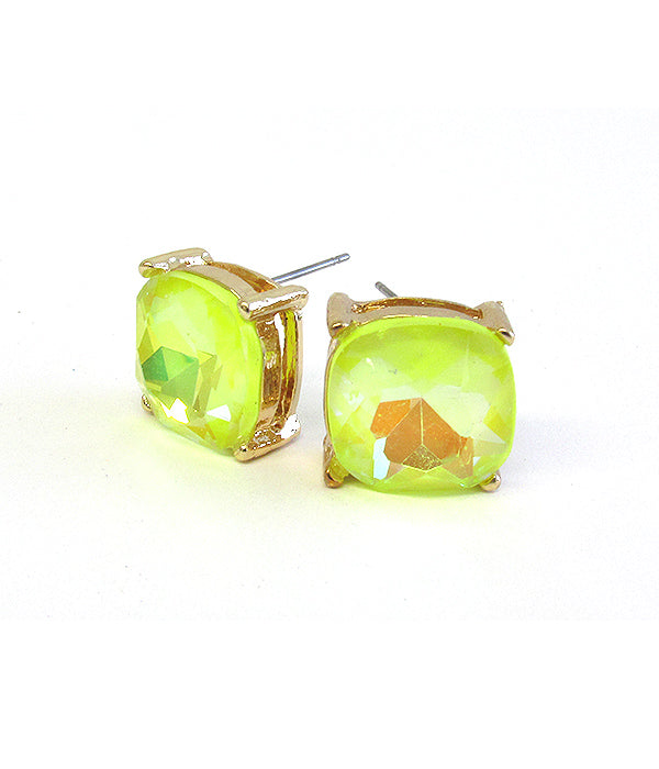 Yellow iridescent Studs