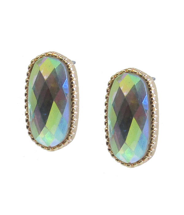 iridescent Stud Earrings