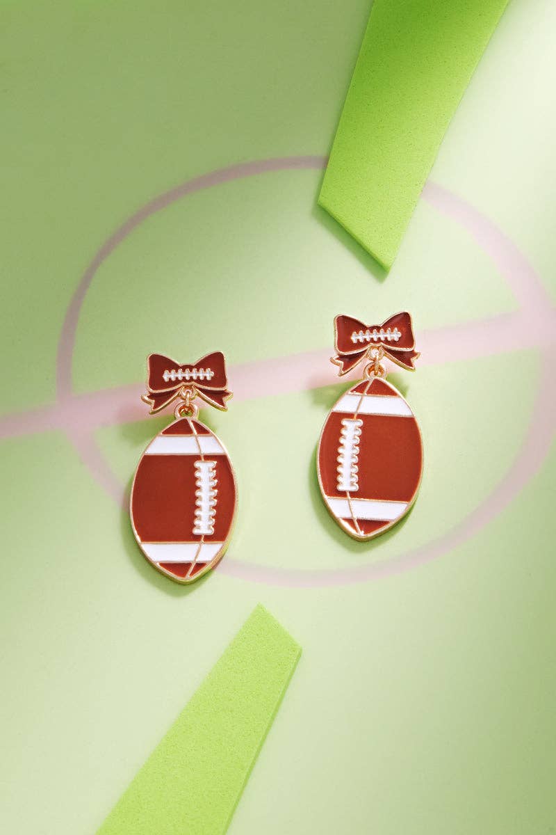 Touchdown Dangles Football Earrings