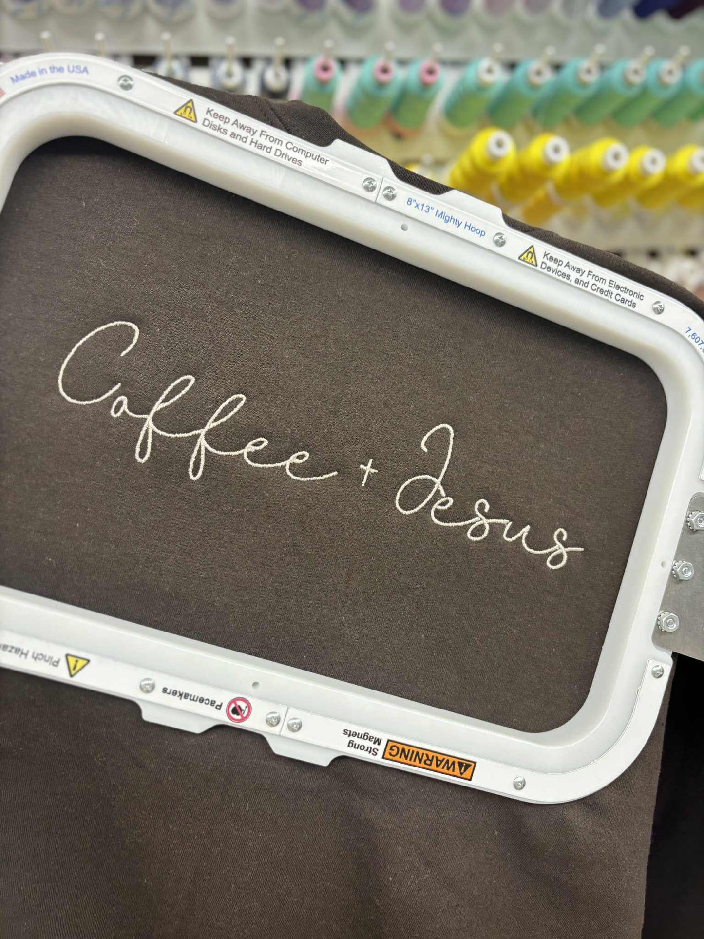 Coffee + Jesus Embroidery