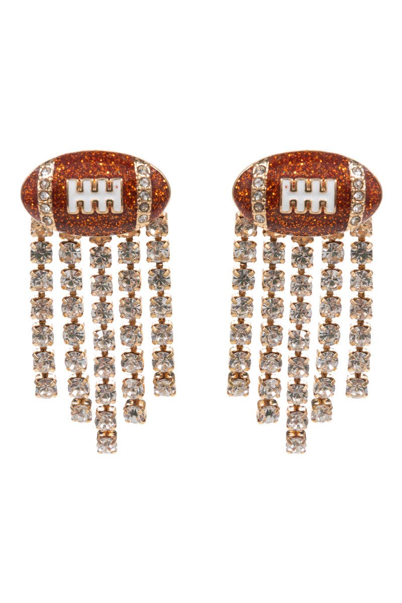Goal Line Dangles Football Earrings