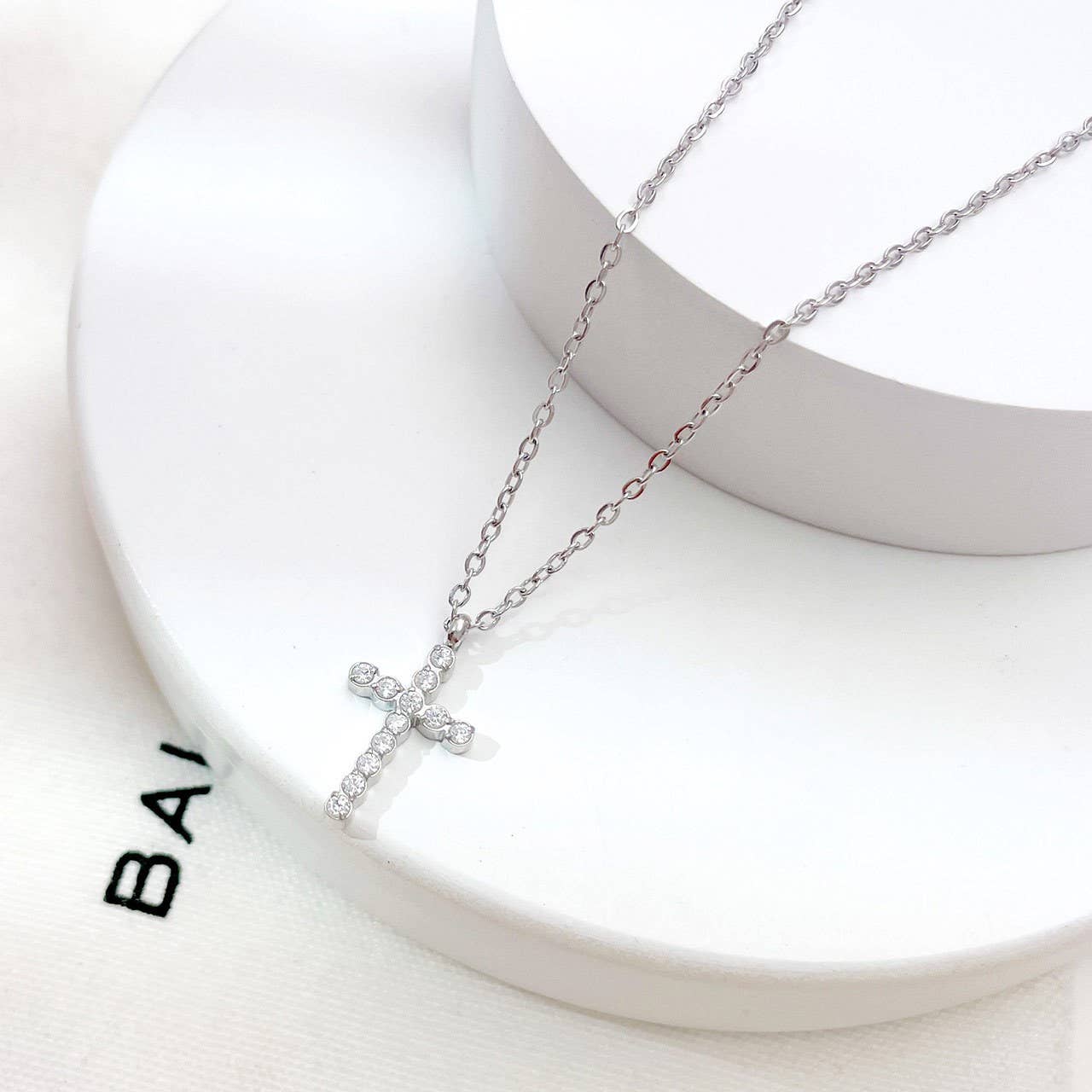Rhinestone Cross Necklace