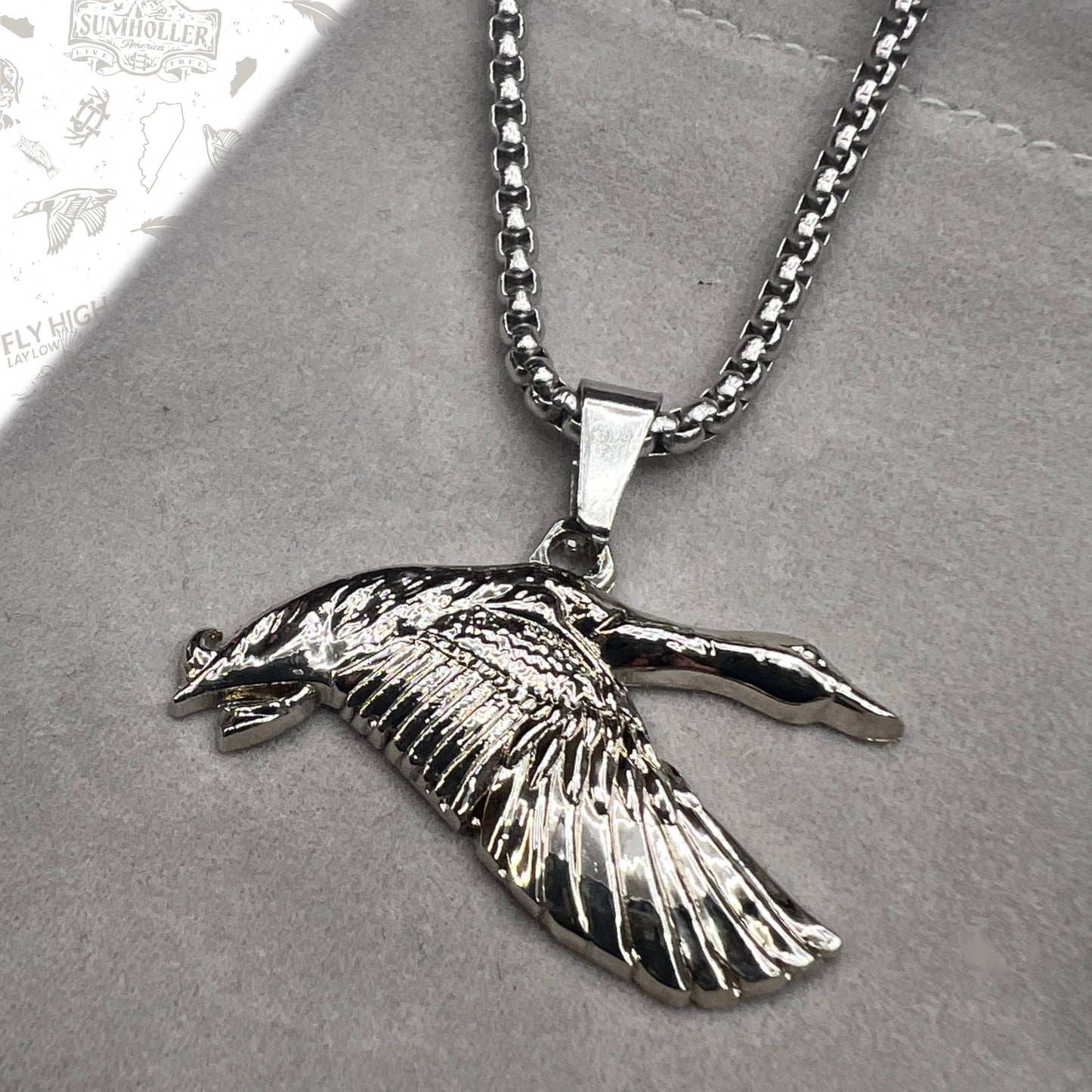 Mallard Stainless Steel Necklace and Pendant