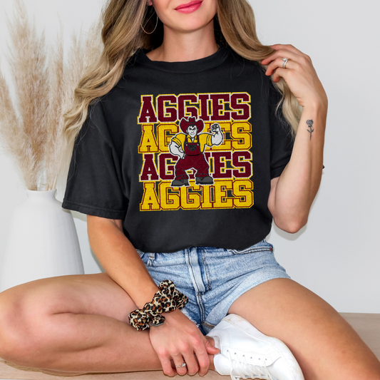 Aggies Faux Chenille Patch