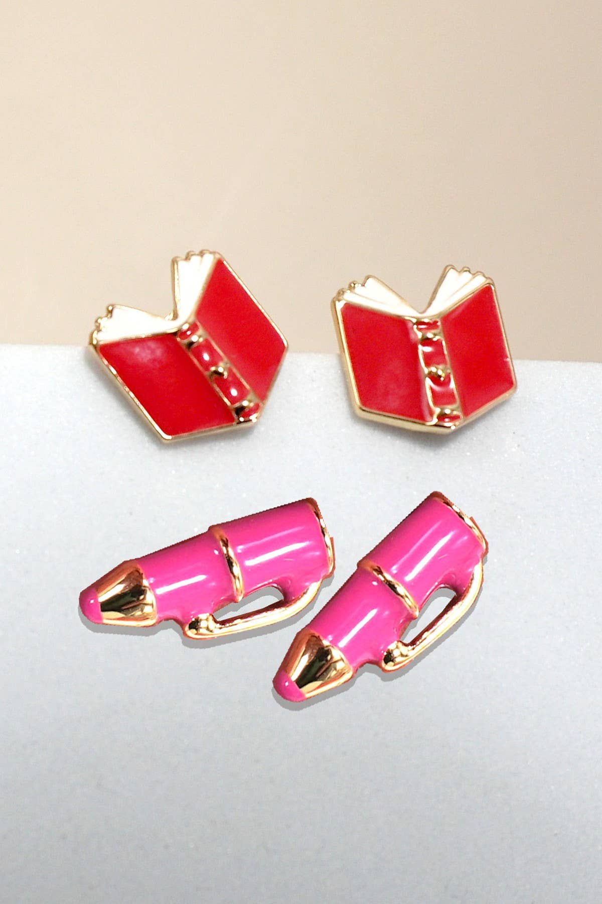 Back to School Teacher Pencil & Book Earrings