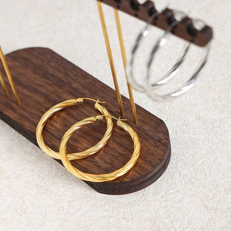 Twisted Vine Gold Hoop