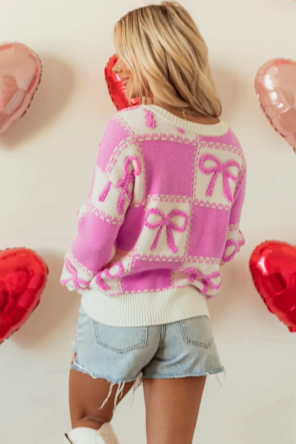 Sweet Chic Checkered Sweater