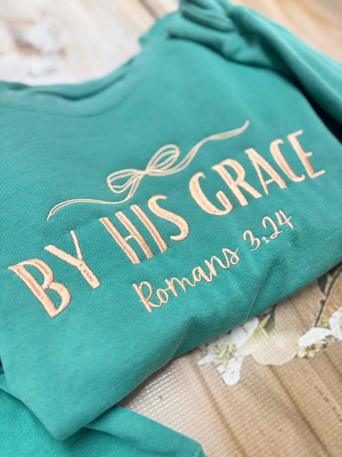 Embroidered Comfort Colors Saved By His Grace