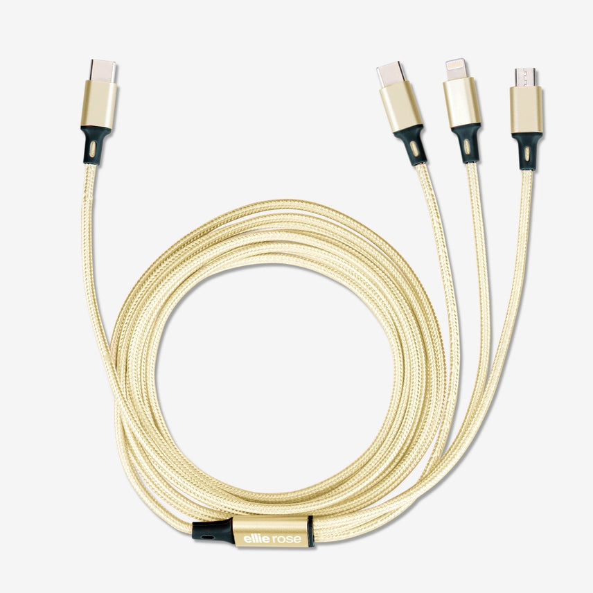 3-in-1 Stay Charged Cable 10 Ft