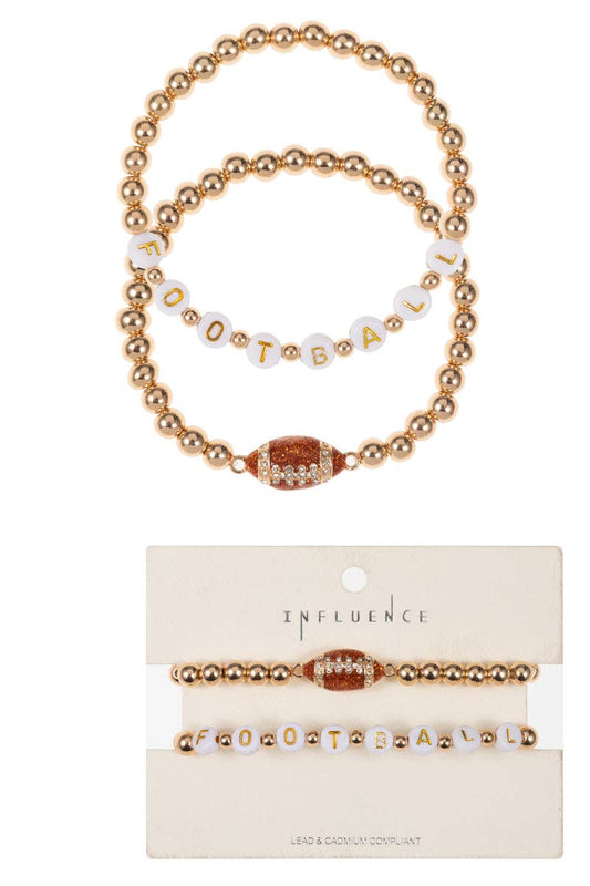 Friday Night Lights – Football Stretch Bracelet Set