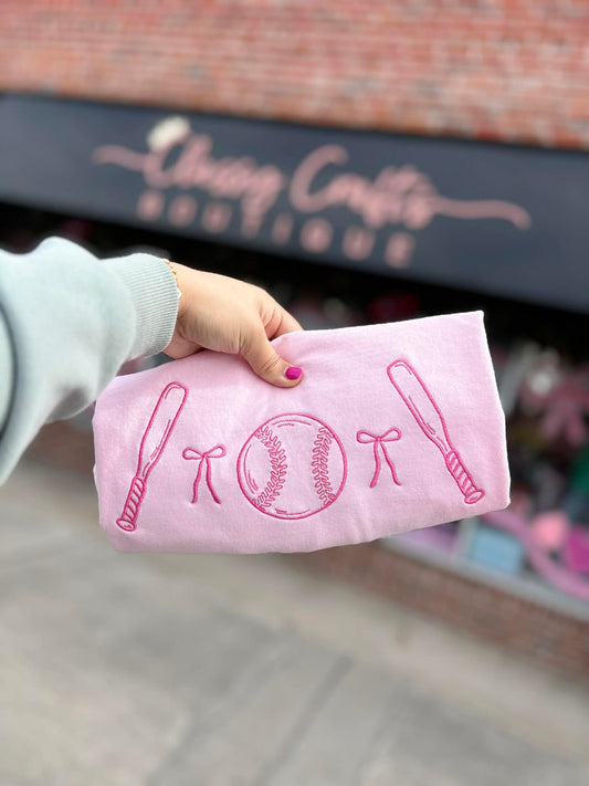 Ball & Bat Coquette Embroidery