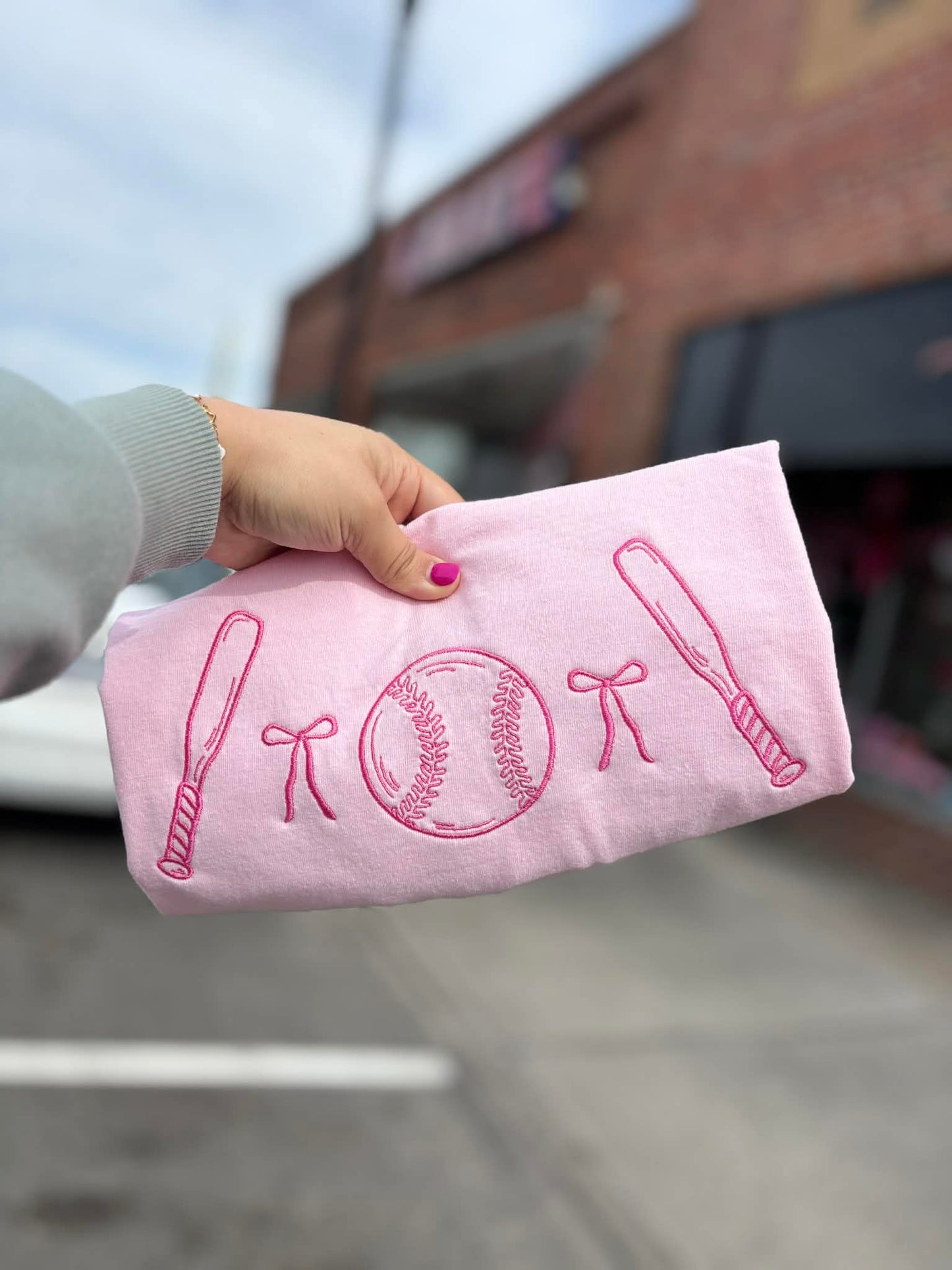 Ball & Bat Coquette Embroidery