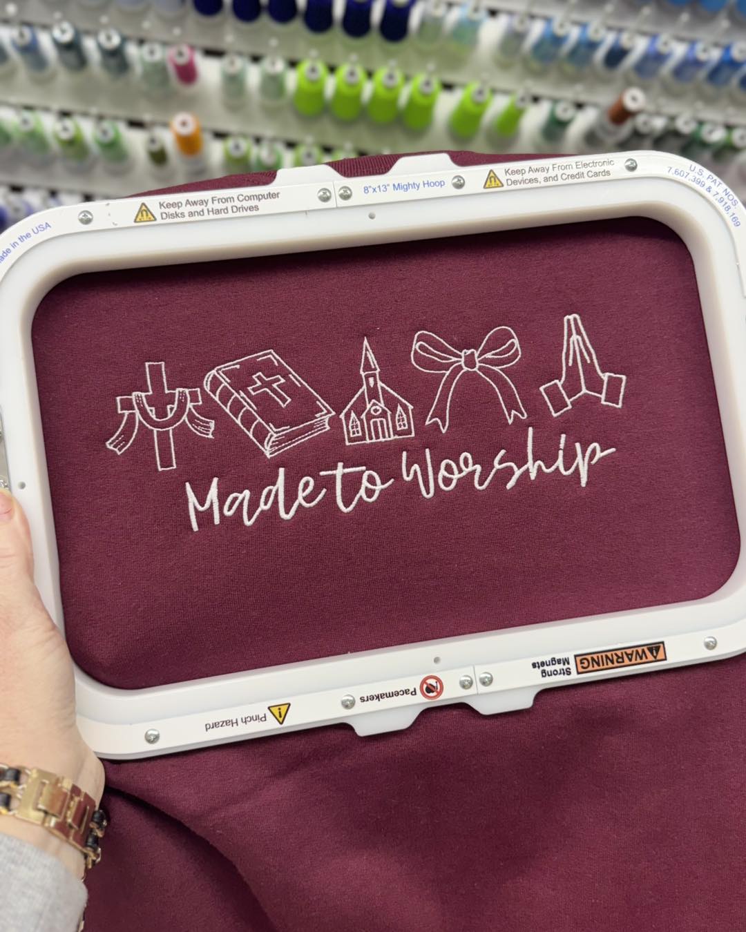 Made To Worship Embroidered Sweatshirt