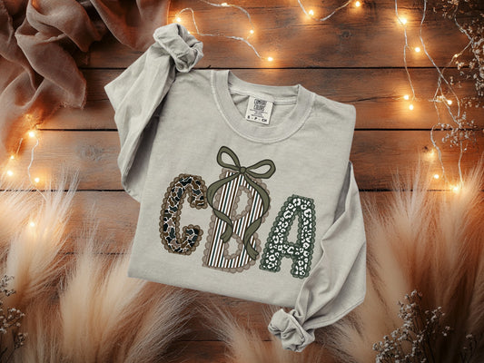 Mixed Patterns Camo Faux Lace Monogrammed Apparel 💖