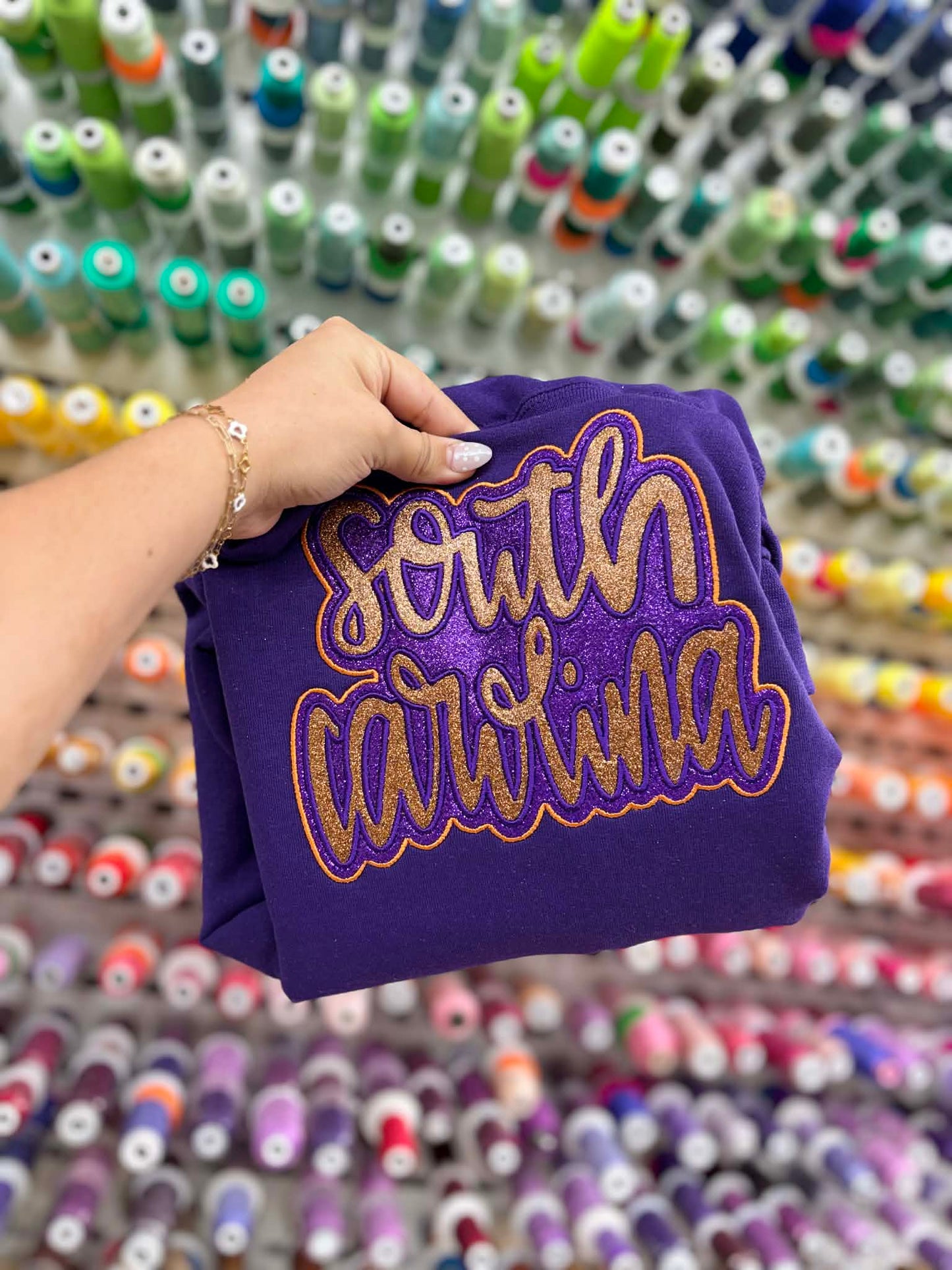 Glitter Applique South Carolina Embroidery