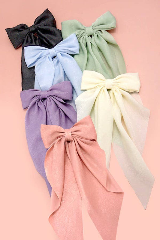 ✨ Organza Sheer Bow Ribbon Hair Clips ✨