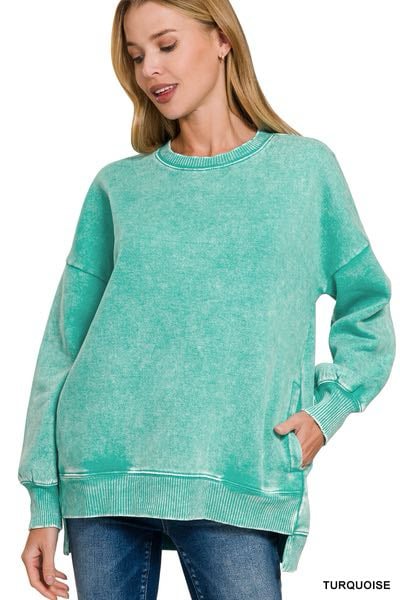 Comfy & Chic Acid Wash Sweatshirt