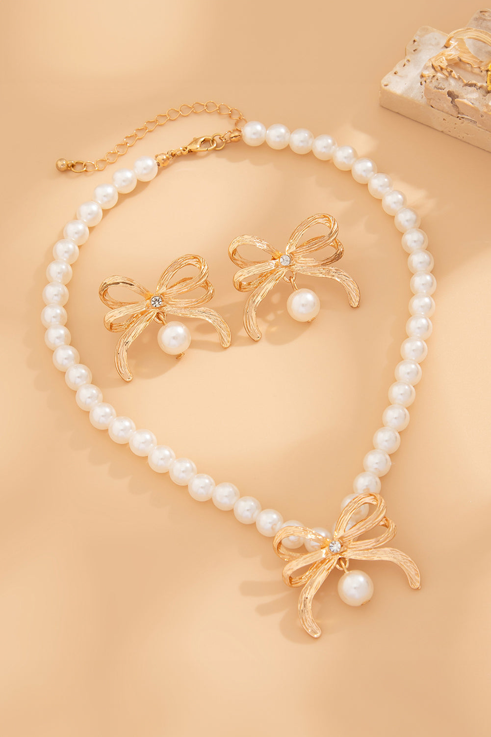 Golden Hour Charm Chain Necklace and Earrings