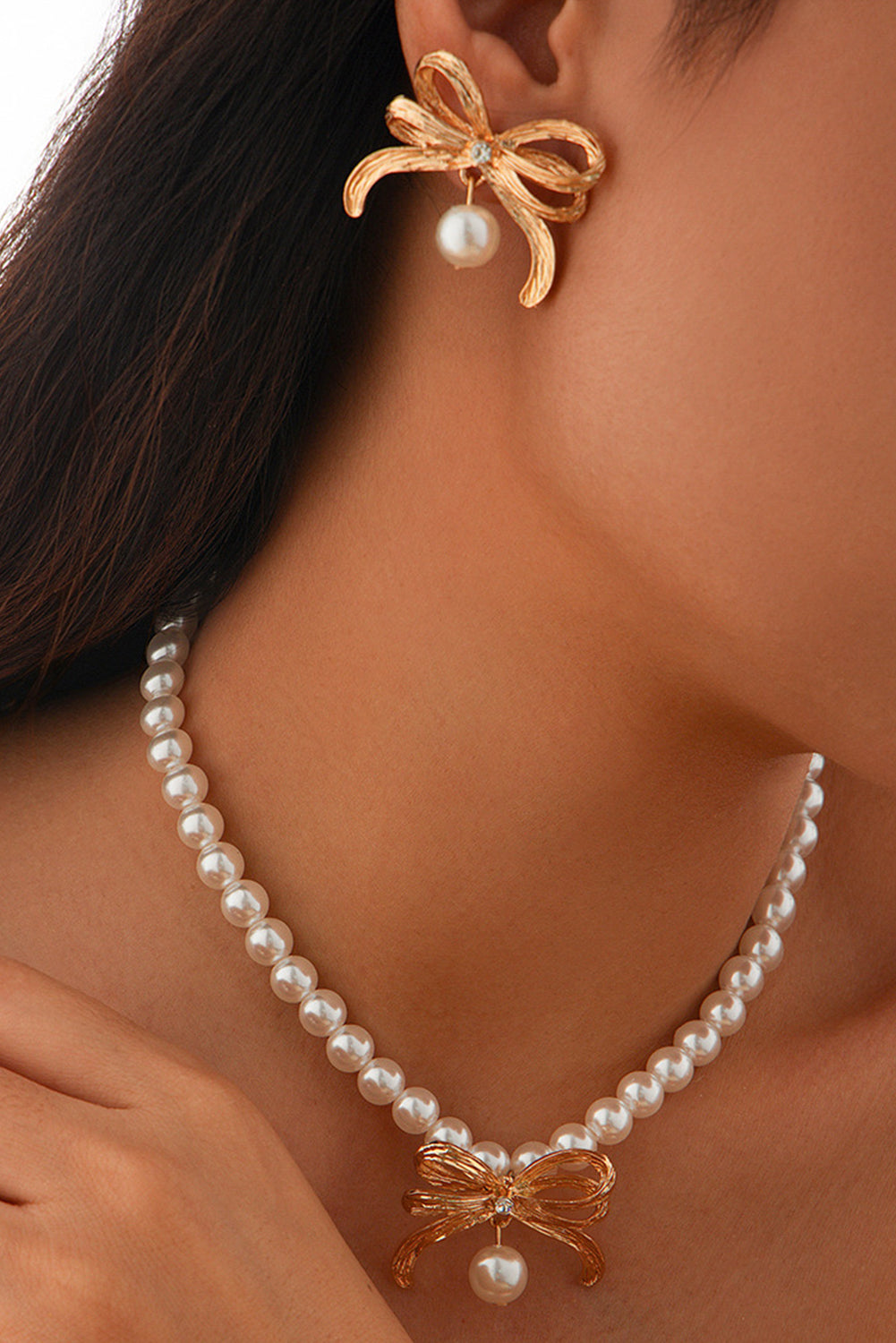 Golden Hour Charm Chain Necklace and Earrings