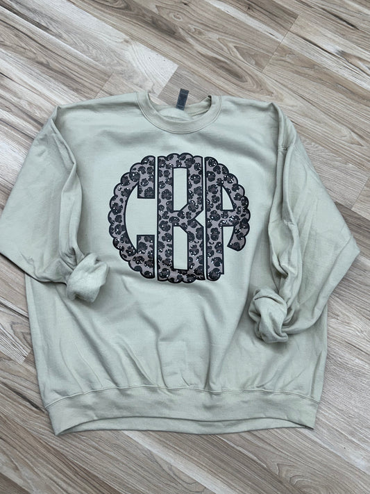 Leopard Monogram Sweatshirt