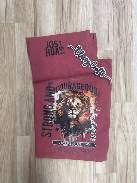 Strong & Courageous - Joshua 1:9 Tee - Comfort Color