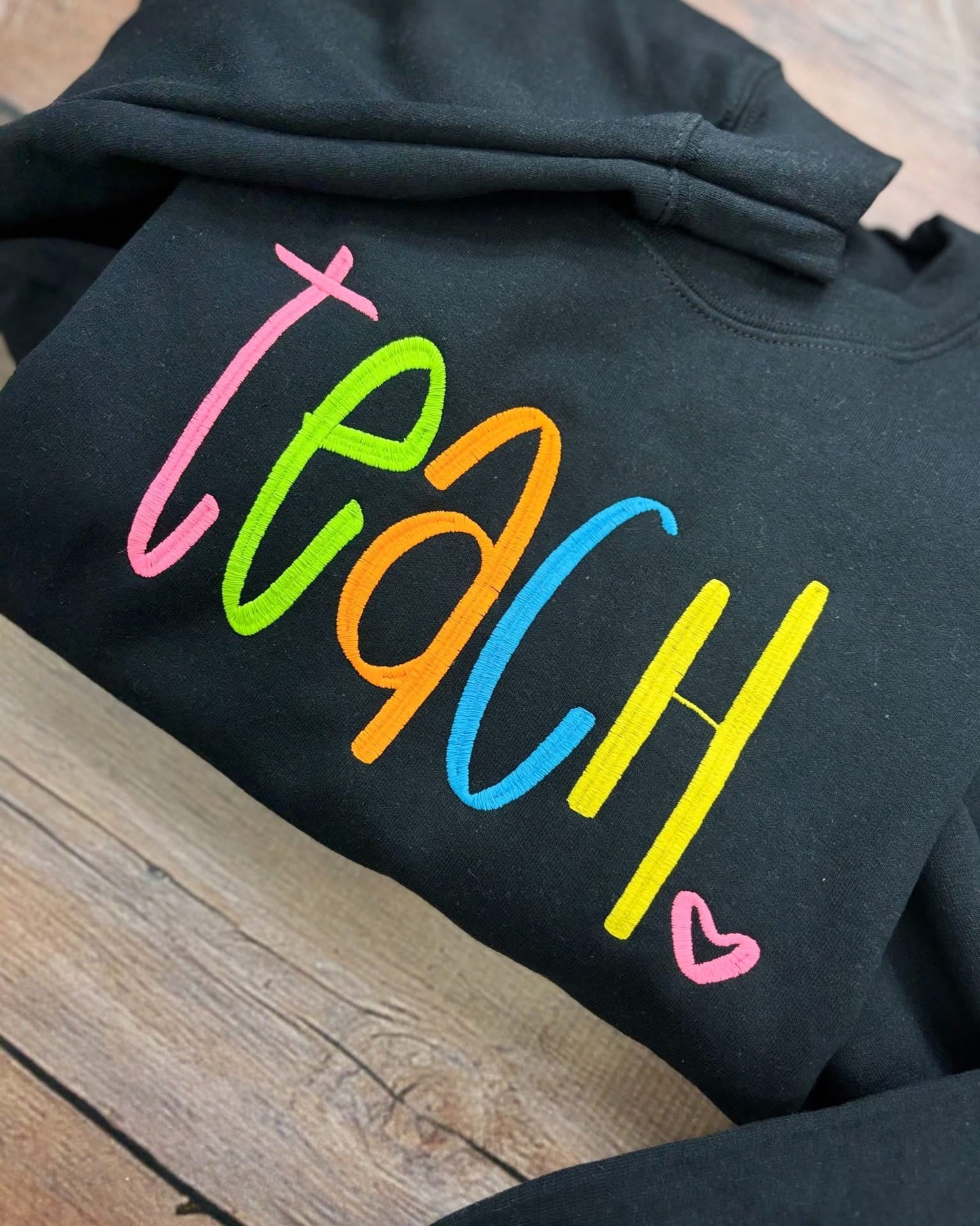 Neon Teach Embroidery