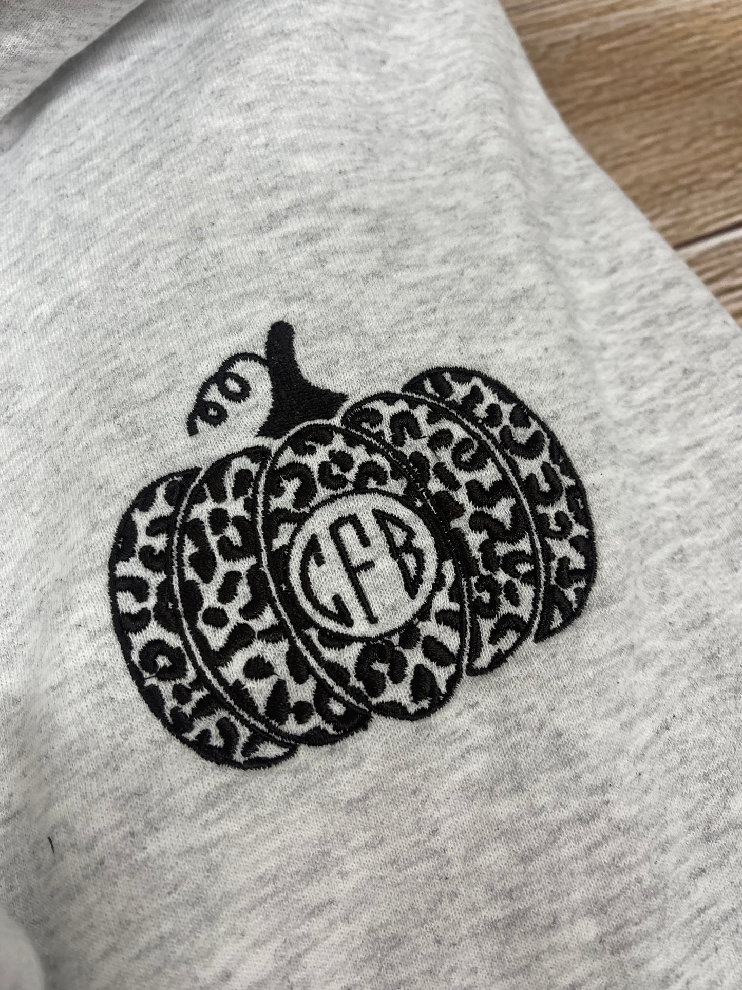 Monogram Pumpkin Cozy Quarter-Zip – Ash Grey