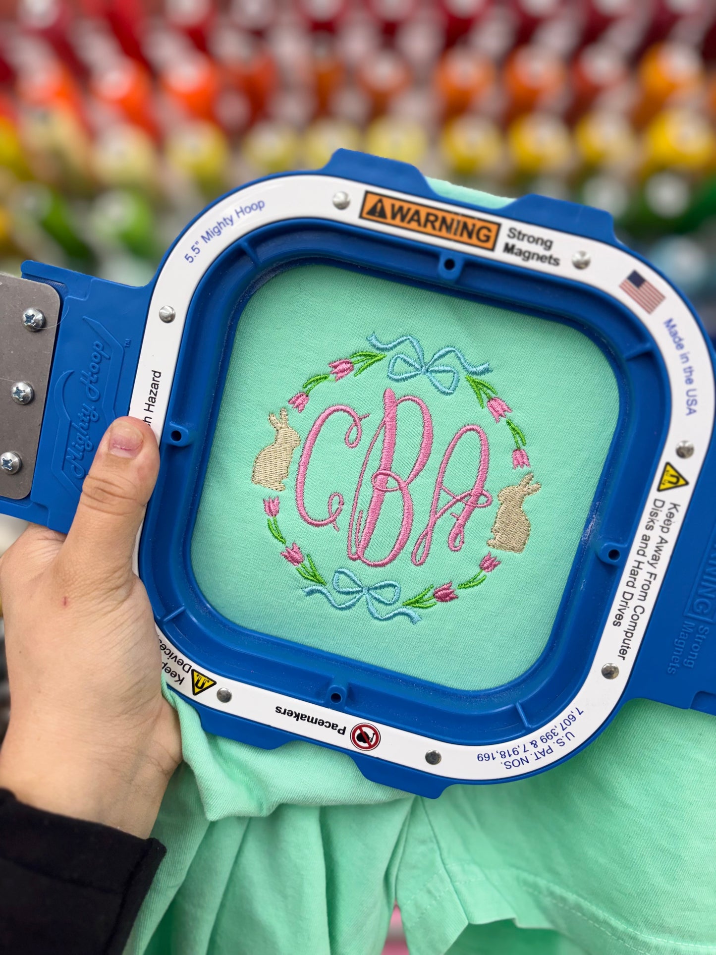 Custom Easter Bow Monogram Embroidery | CC Tee, Long Sleeve or Sweatshirt