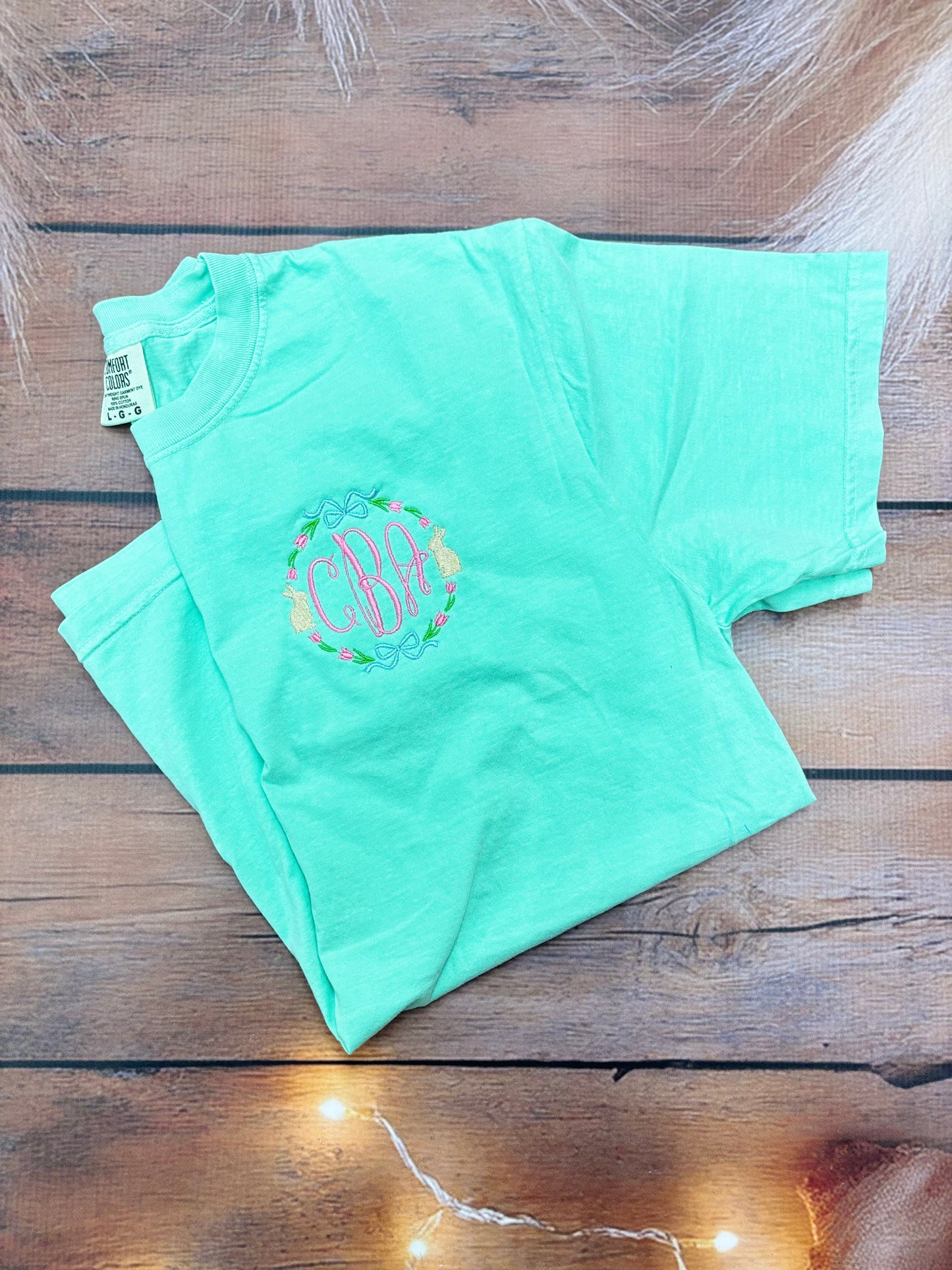 Custom Easter Bow Monogram Embroidery | CC Tee, Long Sleeve or Sweatshirt
