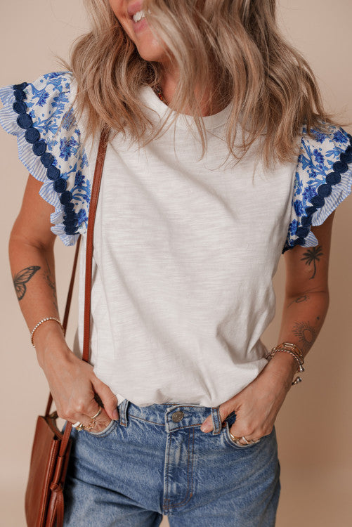 Bluebird Patchwork Top