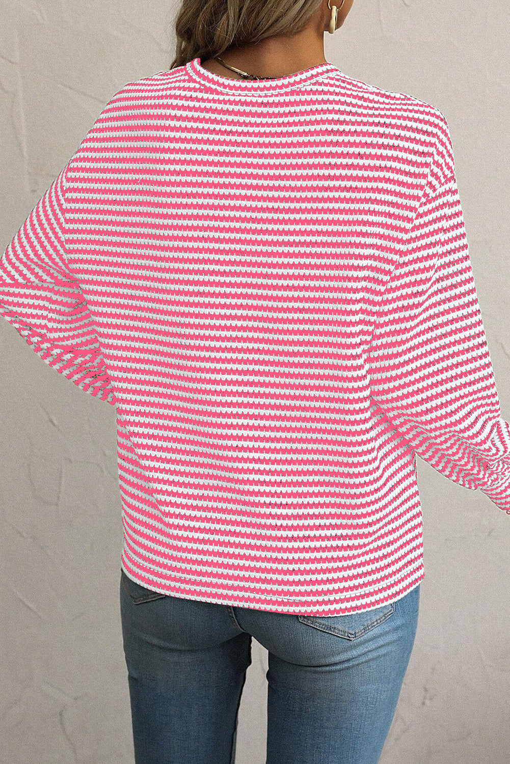 Rose Round Neck Long Sleeve Top