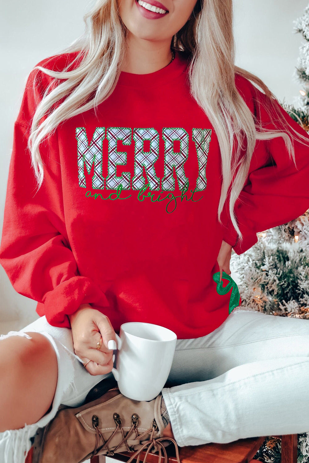Merry & Bright Sidebows Sweatshirt