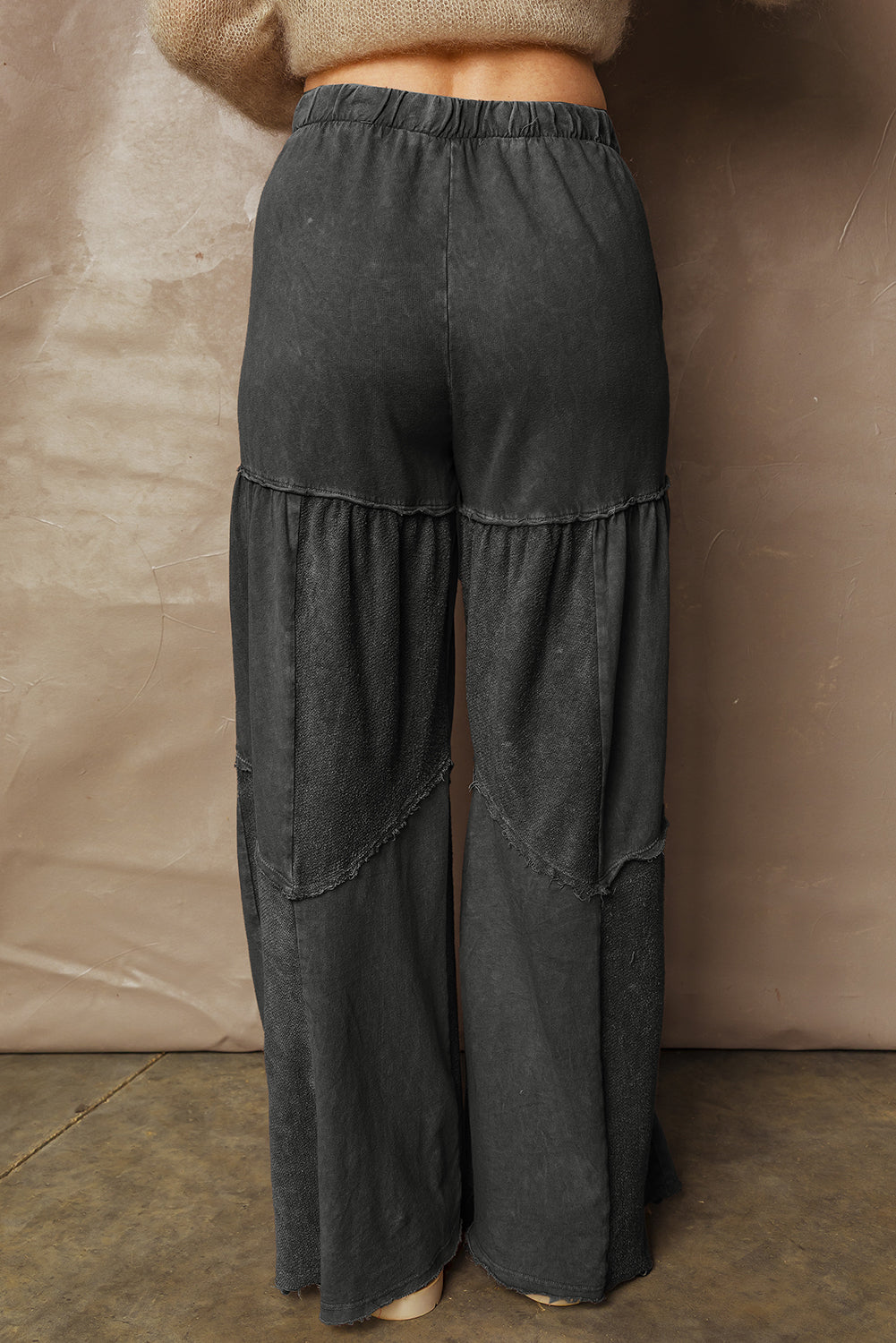 Retro Edge Mineral Wash Patchwork Pants