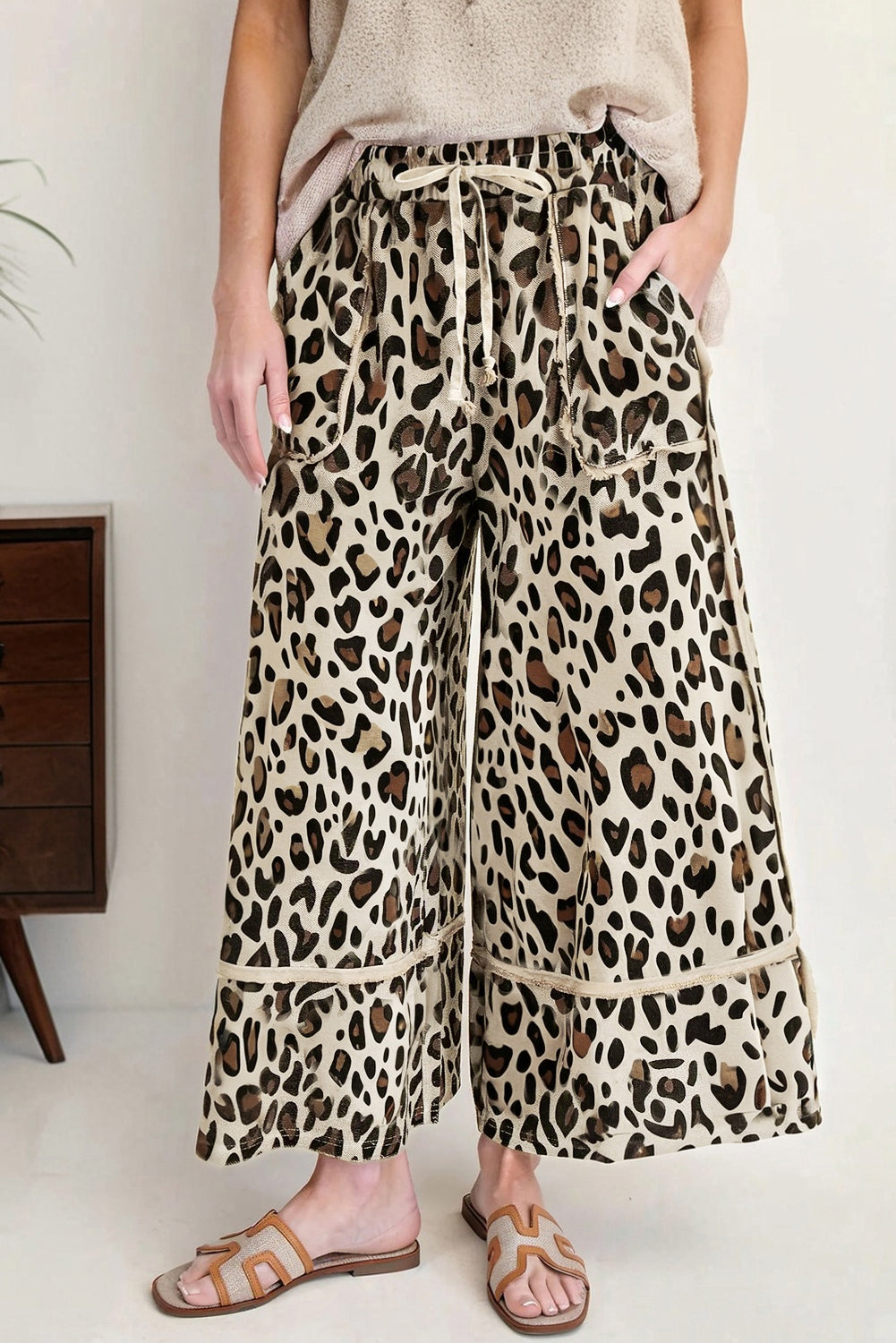 Wild Streak Cropped Wide Leg Pants