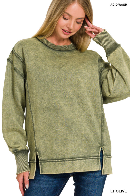 Storm Wash Exposed Seam Fleece Sweatshirt