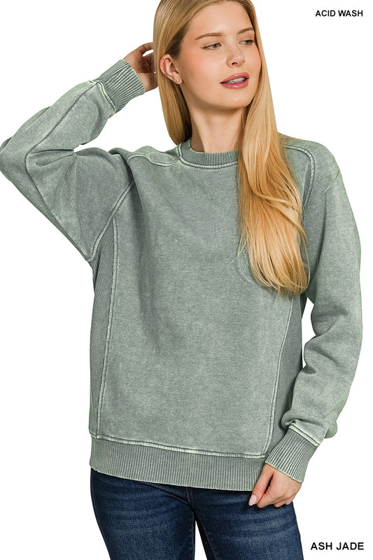 Rogue Wave Acid Wash Fleece Sweatshirt