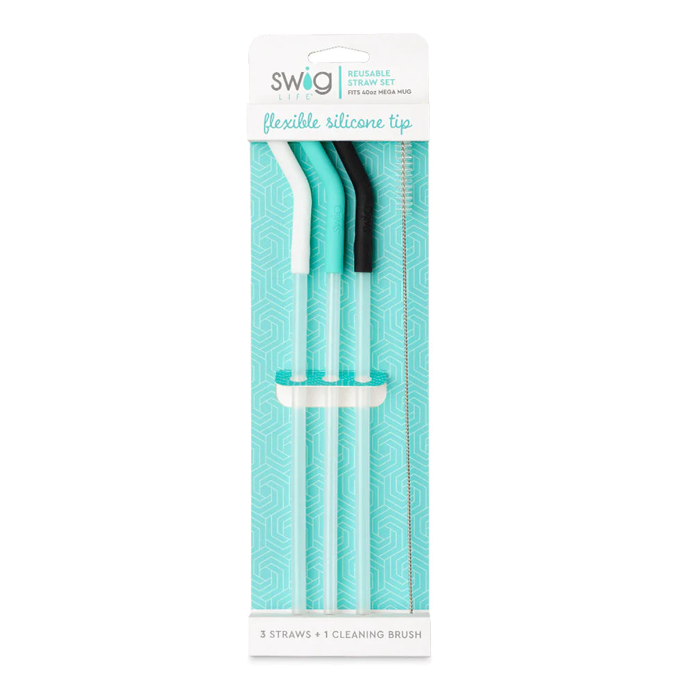 Swig Plastic Reusable Straws (Short)