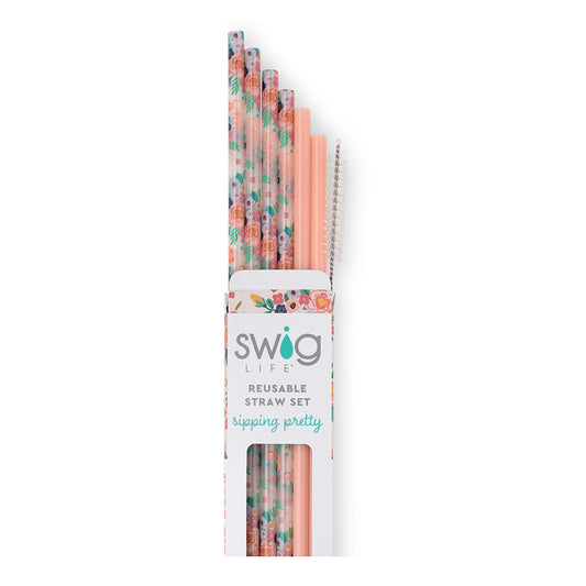Full Bloom Reusable Straw Set - Swig