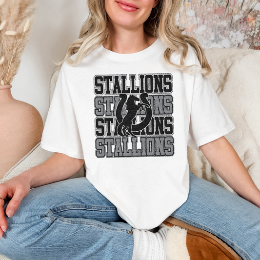 Stallions Faux Chenille Patch