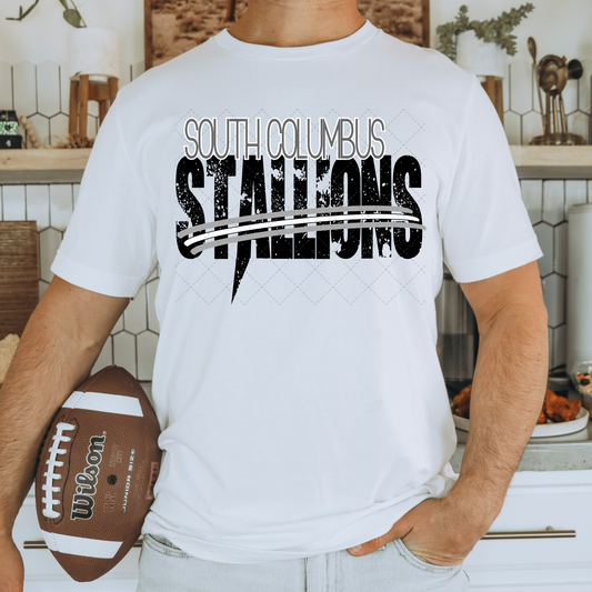 Stallions Distressed Stripes