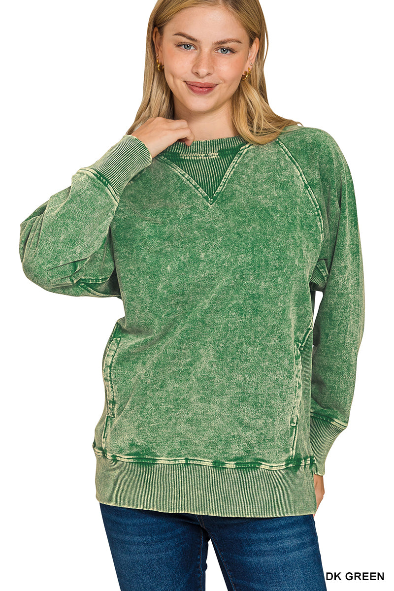 Cloud Fade Acid Wash Pullover