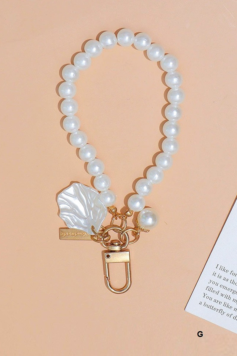 Pearl Luxe Charm Loop Keychain