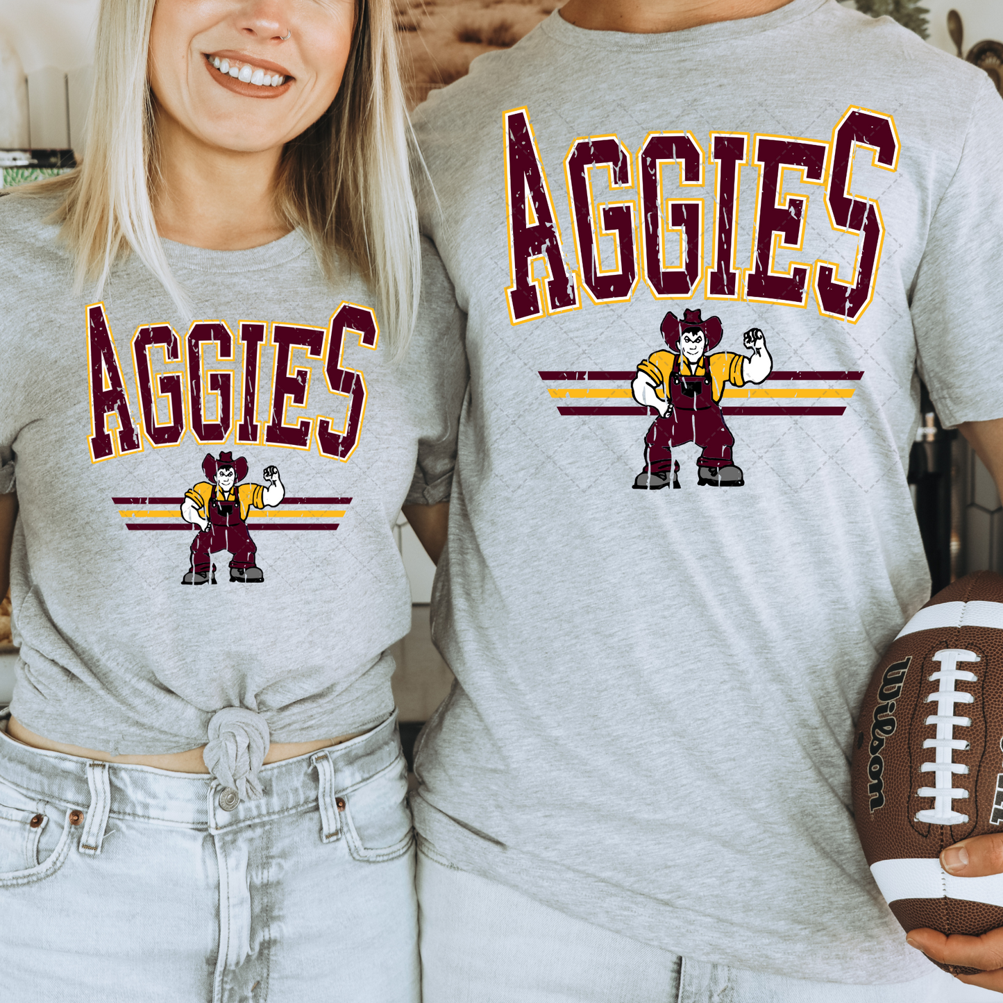 Aggies Distressed Warp