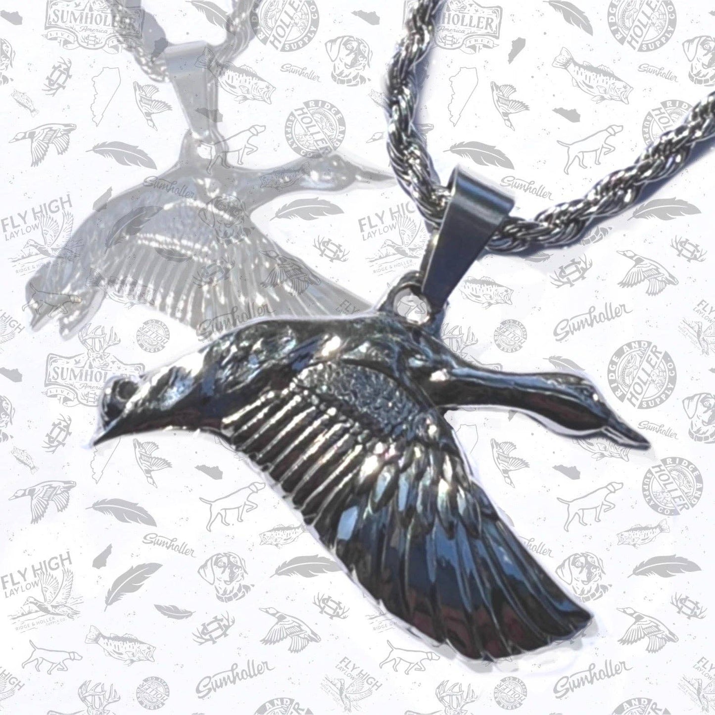 Mallard Stainless Steel Necklace and Pendant