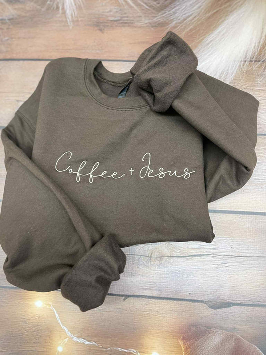 Coffee + Jesus Embroidery