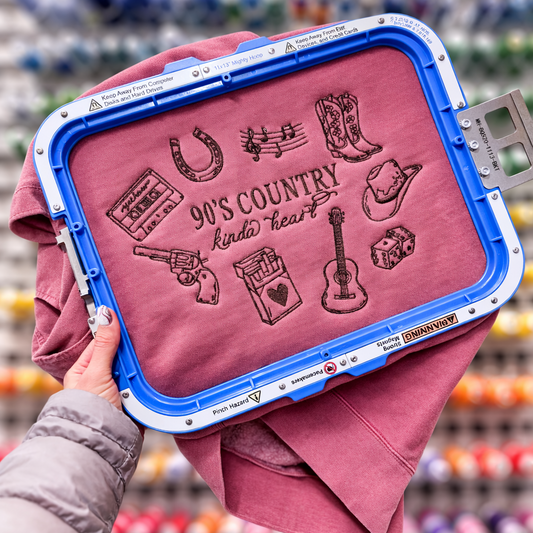 90s Country Kinda Heart Embroidery