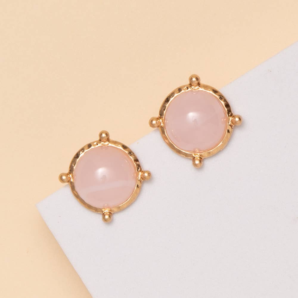 Marble Stone Stud Earrings