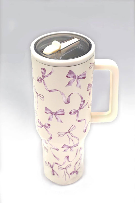 BOW CREAM  |  40oz SPILL FREE STAINLESS STEEL