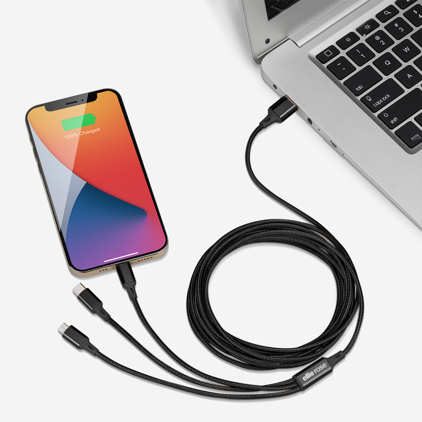 3-in-1 Stay Charged Cable 10 Ft